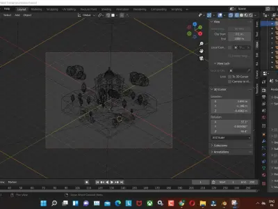 ducktales low poly model render in blender Low-poly 3D model