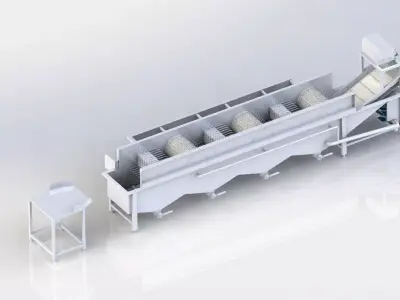 Bean sprouts cleaning machine 3D model