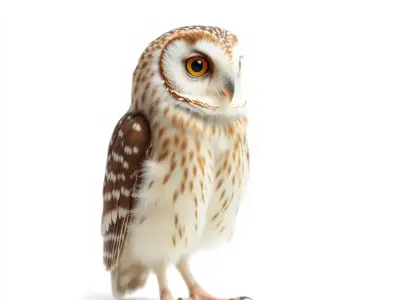 Spotted Owl Figurine model pack Low-poly 3D model