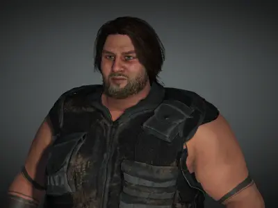 AAA Apocalypse Male Character 09 Low-poly 3D model