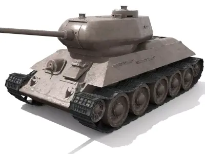 T-34-85 Soviet Medium TANK Free low-poly 3D model