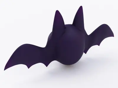 Bat cartoon 3d model  Low-poly 3D model