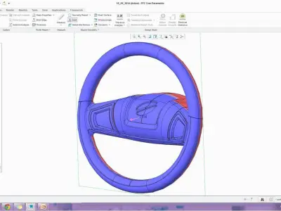 Steering Wheel 002 Free 3D model