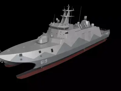 taiwan Tuo Jiang-Class Corvettes  3D model