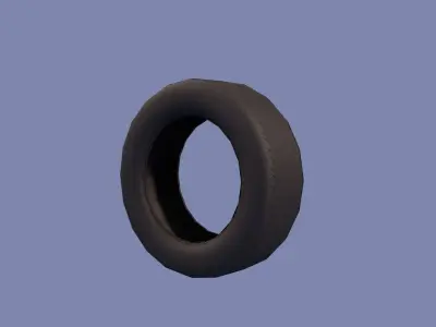 Generic Low Poly car tire Low-poly 3D model