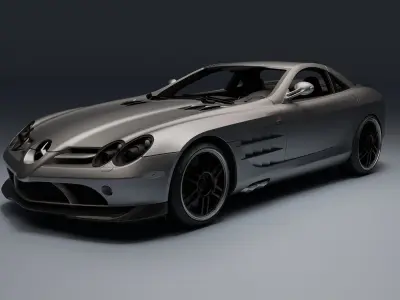 Mercedes-Benz SLR Mclaren 722 Low-poly 3D model