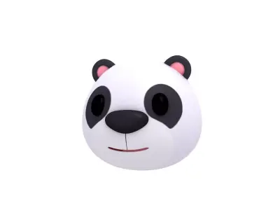 Panda Head 3D model