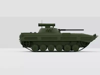 BMP-2 armoured tank Free 3D model