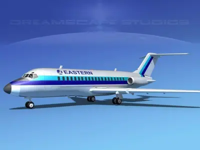 Douglas DC-9-20 Eastern Airlines 2 3D model