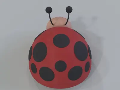 ladybug cartoon Low-poly 3D model