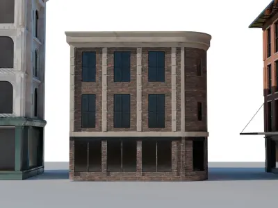 BASIC BUILDING PACK - APARTMENTS Free low-poly 3D model