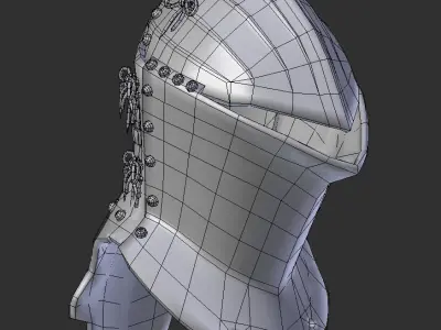 Roses Stechhelm Low-poly 3D model