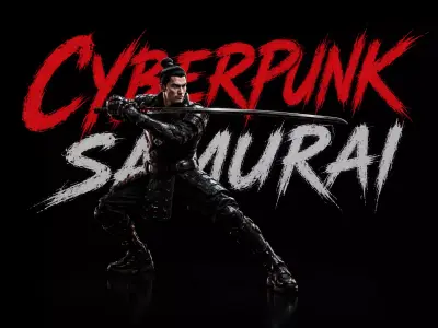 Cyberpunk Samurai - Gameready Low-poly 3D model