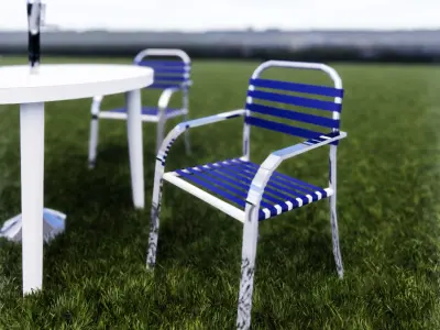 outdoor table set 3D model