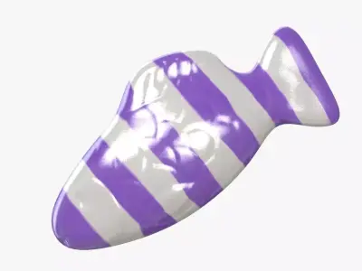 Swedish Fish Purple Stripe 3D 3D model