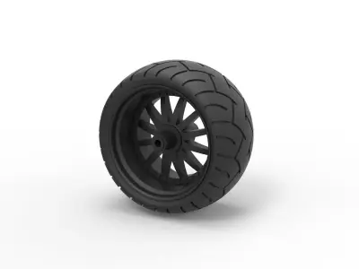 Wide rear wheel from Chopper 3D print model