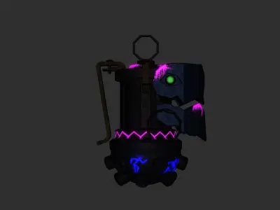 Grenade game game ready PBR Low-poly 3D model