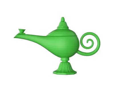 3d Icon Stylized Ala Aldin Lamp Low-poly 3D model