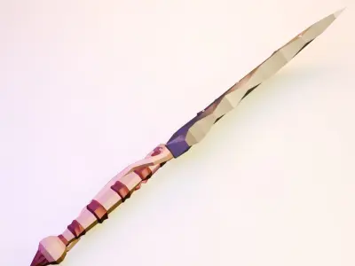 Sylvan Shards Lowpoly Elven Dagger Free 3D model