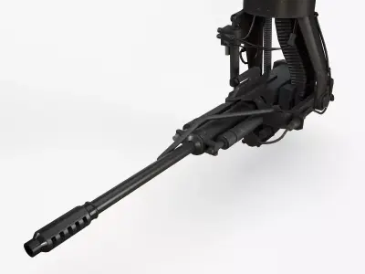 M230 Chain Gun Low-poly 3D model