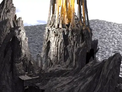 Dark Elf Tower 3D model