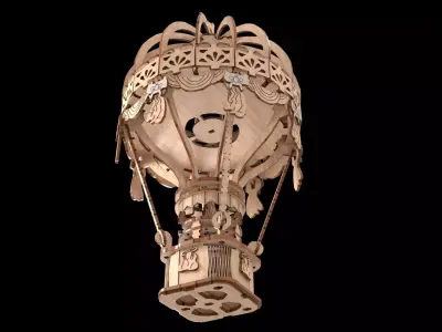 Wooden balloon 3D model