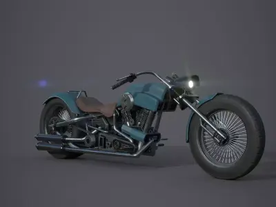 Custom Chopper motorcycle 3D model