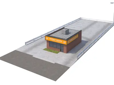 Commercial Building-029 Money Rates 3D model