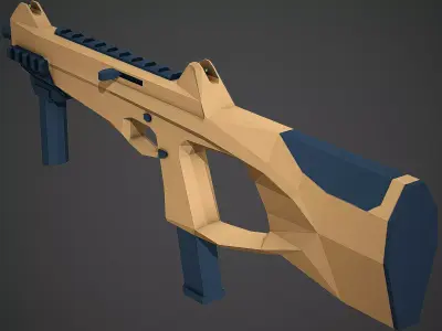 Stylized Beretta MX-4 SMG Low Poly Mobile Ready Low-poly 3D model