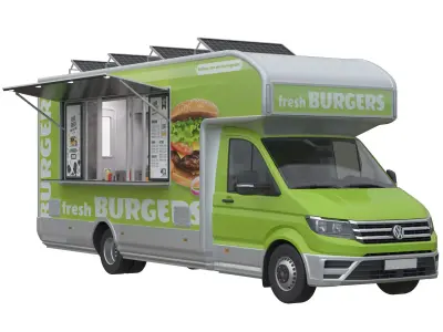 Food Truck VW Crafter 2 MAXI 3D model