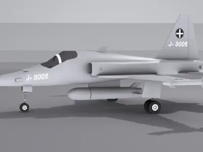 Northrop F-5 Low-poly 3D model