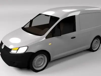VW VOLKSWAGEN CADDY 2011 LOWPOLY Low-poly 3D model