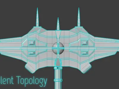 Double Sided Viking Axe Low-poly 3D model