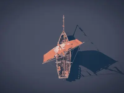 Ship Sloop AgeOfDiscoveryShipsCollection Low-poly 3D model