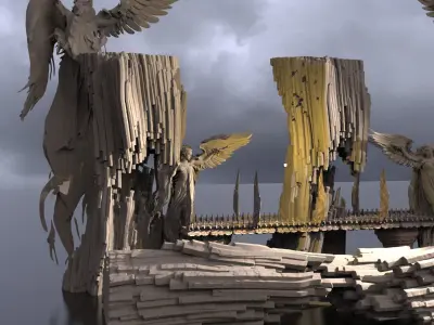 Angel Ascension Colossal cliff 3D model