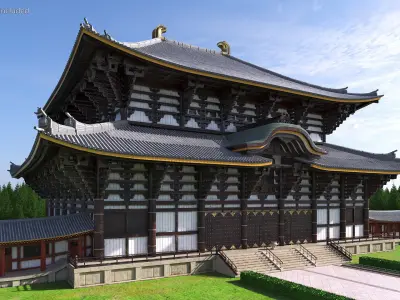 Asian Pagoda Building 3D model
