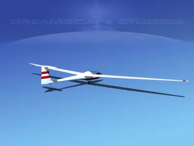 Glaser Dirks DG200 15Mtr Sailplane V02 3D model