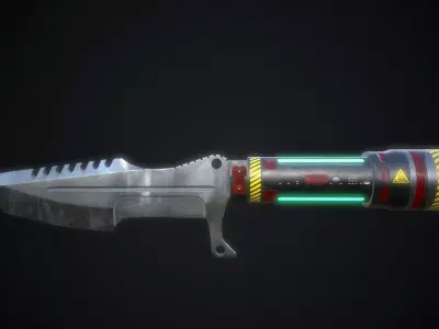 Sci-Fi Exploding Throwing Knife low poly model Free low-poly 3D model