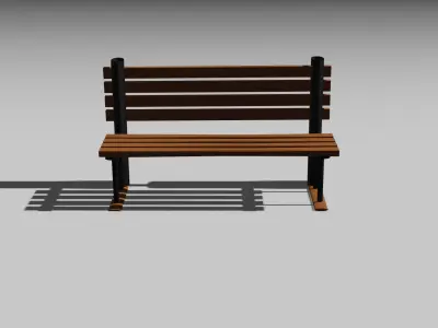  park bench Free low-poly 3D model