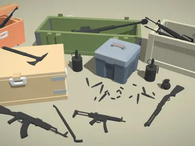Free Pack - Weapon Crate Free low-poly 3D model