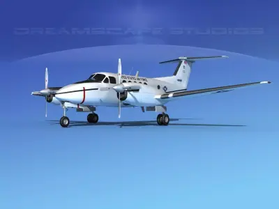 Beechcraft UC-12Q Huron V04 USAF 3D model