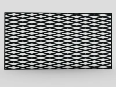 Grill Mesh Low-poly 3D model