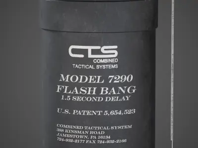 Flashbang grenade Low-poly 3D model