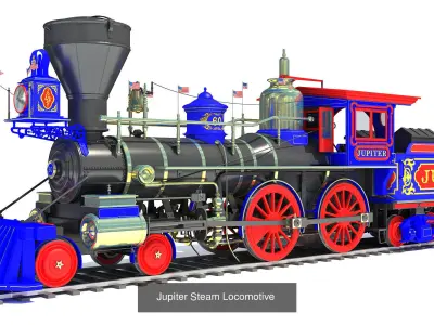Steam Locomotives 3D Model Collection