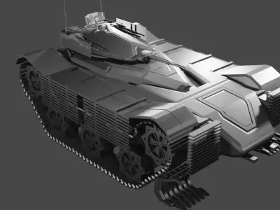 Unmanned tank 3D model