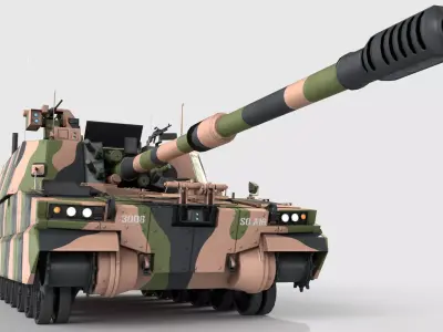 AS9 Huntsman K-9 Thunder Low-poly 3D model