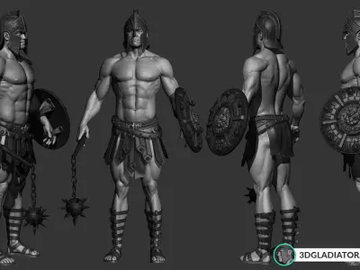 FREE 3D Gladiator Model - Part 1 Helmet Free 3D model