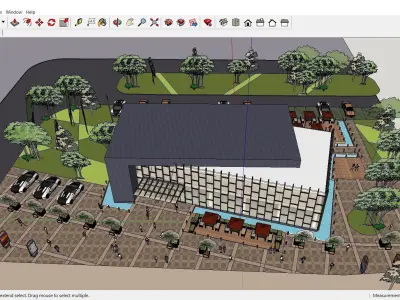 Sketchup Resturant building B2 3D model