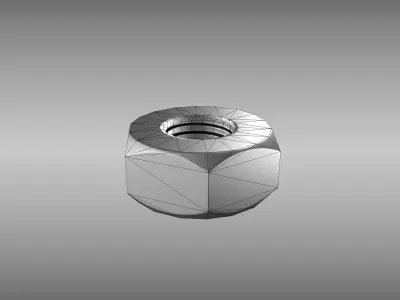 Low-Poly Nut metal Low-poly 3D model