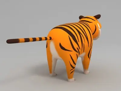 Tiger cartoon 3D model